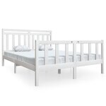 vidaXL Cadre de lit sans matelas blanc bois de pin massif