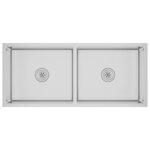 vidaXL Évier de cuisine fait main Acier inoxydable