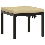 vidaXL Ensemble de banc de jardin avec coussins 3 Pièces noir