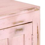 vidaXL Buffet Rose clair 110x35x70 cm Bois de manguier massif