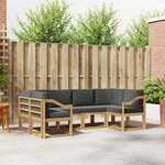 vidaXL Ensemble de canapés d'extérieur 6 Pièces Blanc et anthracite