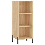 vidaXL Buffet haut Chêne sonoma 34 5x34x180 cm Bois d'ingénierie