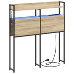 vidaXL Tête de lit de rangement Chêne Sonoma 90 cm Bois d'ingénierie