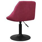 vidaXL Chaises à manger pivotantes lot de 4 rouge bordeaux velours