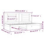 vidaXL Lit de jour sans matelas 80x200 cm bois de pin massif
