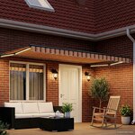 vidaXL Store rétractable manuel avec LEDs Multicolore 4 5 × 3 m