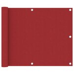 vidaXL Écran de balcon Rouge 75x300 cm Tissu Oxford