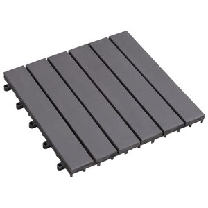 vidaXL Carreaux de terrasse 10Pièces Délavage gris 30x30 cm Acacia solide