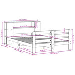 vidaXL Cadre de lit sans matelas cire marron 160x200cm bois pin massif