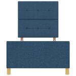 Cadre de lit en tissu bleu vidaXL 90x190 cm