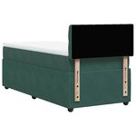 vidaXL Sommier à lattes de lit et matelas Vert foncé 80x200 cm Velours