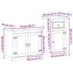 vidaXL Ensemble de meubles salle de bain 2 Pièces Corona bois pin massif