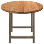 vidaXL Table à manger marron clair bois de chêne massif ovale