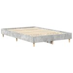 vidaXL Cadre de lit sans matelas gris béton 120x200 cm bois ingénierie