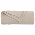 vidaXL Jeté Beige 270 x 240 cm Toison