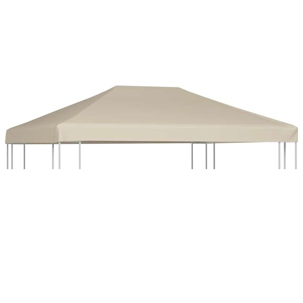vidaXL Couverture de dessus de belvédère 310 g / m² 4x3 m Beige