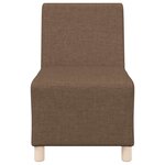 vidaXL Canapé modulaire sans accoudoirs Marron 55 cm Tissu