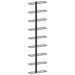 vidaXL Casier à bouteilles mural pour 9 bouteilles Noir Fer