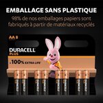 Duracell - NOUVEAU Piles alcalines AA Plus, 1.5 V LR6 MN1500, paquet de 8