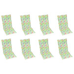vidaXL Chaises inclinables de jardin et coussins lot de 8 Teck solide