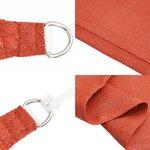 vidaXL Voile d'ombrage 160 g/m² Terre cuite 3x5 m PEHD