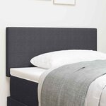 vidaXL Tête de lit LED avec des lumières à LED Gris foncé 80 cm tissu