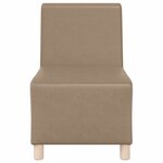 vidaXL Unité de Sofa Modulaire Sans Accoudoirs 3 Pièces Cappuccino