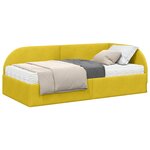 vidaXL Cadre de lit d'angle avec matelas 2 pc Jaune 80 x 200 cm