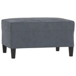 vidaXL Ensemble de canapés 3 Pièces avec coussins Gris foncé Velours