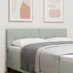Headboard LED vidaXL en velours gris clair capitonné de 80 cm