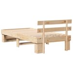 vidaXL Cadre de lit Marron 80 x 200 cm Bois massif en pin