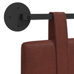 vidaXL Tête de lit suspendue Brun Brillant PU antique