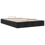 vidaXL Cadre de lit ottoman sans matelas noir 140x200 cm tissu
