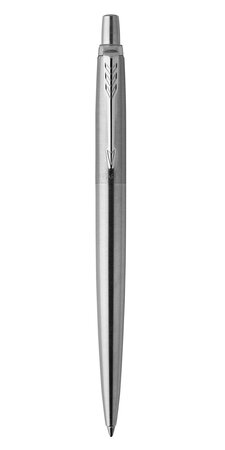 Parker jotter stylo bille  acier  recharge encre gel noire  pointe moyenne (0 7 mm)  coffret cadeau
