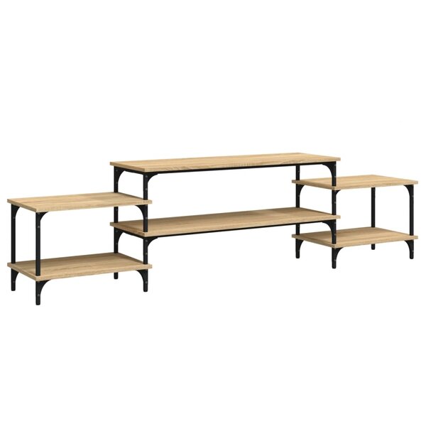 vidaXL Meuble TV chêne sonoma 197x35x52 cm bois d'ingénierie