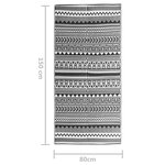 vidaXL Tapis d'extérieur Noir 80x250 cm PP
