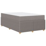 vidaXL Cadre de lit avec matelas avec matelas Taupe 120 x 200 cm tissu