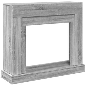 VidaXL Cadre de cheminée sonoma gris 100x30x87 5 cm bois d'ingénierie