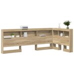 vidaXL Tête de lit de rangement Chêne Sonoma 90 cm Bois d'ingénierie