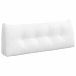 vidaXL Coussin de Dos Blanc 120 x 24 x 50 cm tissu