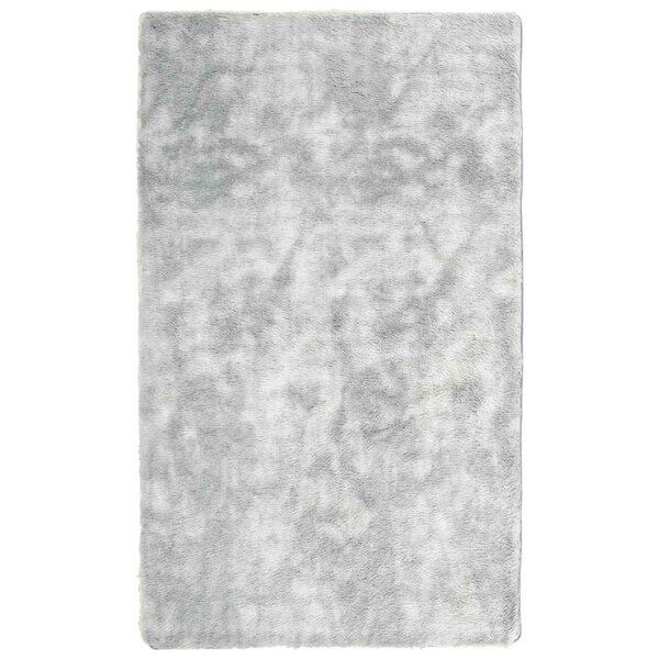 vidaXL Tapis Shaggy à poils longs NAVARRA gris argenté 60x100 cm