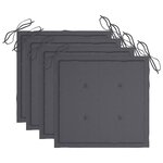 vidaXL Chaises pliables de jardin lot de 4 avec coussins Bois d'acacia