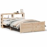 vidaXL Cadre de lit avec tête de lit sans matelas 140x190 cm