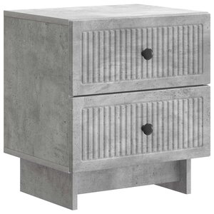 vidaXL Cabinet de chevet avec tiroir Gris béton 43 x 34 5 x 47 5 cm