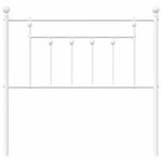 vidaXL Tête de lit métal blanc 90 cm