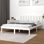 vidaXL Cadre de lit sans matelas blanc bois de pin massif 140x190 cm