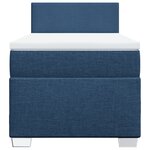 vidaXL Sommier à lattes de lit avec matelas Bleu 100x200 cm Tissu