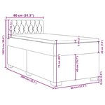 vidaXL Sommier à lattes de lit et matelas Vert foncé 80x200 cm Velours