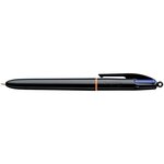 Stylo bille 4 COLOURS PRO Noir Pointe Moy. 4 Couleurs classiques x 12 BIC