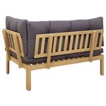 vidaXL Unité de canapé d'angle Acacia Clair et Gris Foncé